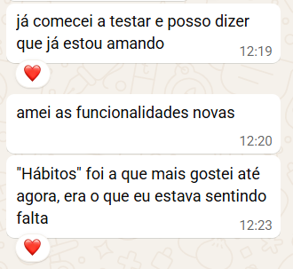 "Hábitos" foi a que mais gostei até agora, era o que eu estava sentindo falta