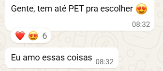 gente, tem até pet pra escolher